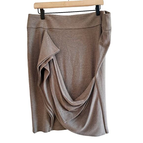 Ronen Chen Drape Front Skirt - Picture 1 of 6